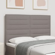 vidaXL Cabeceira Design Lines Taupe 140 cm Tecido