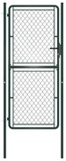 vidaXL Portão de jardim 100x200 cm aço verde