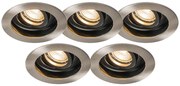Foco embutido Rondoo Aço Conjunto de 5