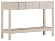 vidaXL Mesa consola 110x35x75 cm madeira de mangueira maciça branco