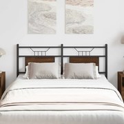 vidaXL Cabeceira de cama 140cm derivados madeira/aço carvalho castanho