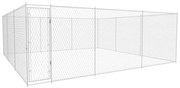 vidaXL Canil de exterior em aço galvanizado 570x570x185 cm