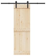 vidaXL Kit de ferragens para porta deslizante 183 cm aço preto