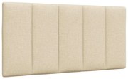 vidaXL Almofadão de cabeceira 100 cm tecido creme
