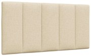 vidaXL Almofadão de cabeceira Hanko 100 cm tecido creme
