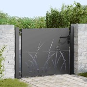 vidaXL Portão de Jardim Preto 105 x 100 cm Aço com Revestimento em Pó