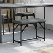 vidaXL Banco de jantar 62x32x45 cm aço e tecido cinzento-escuro