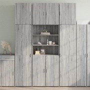 vidaXL Armário alto 80x42,5x249 cm derivados de madeira cinza sonoma