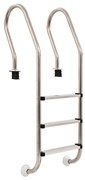 vidaXL Escada para piscina 3 degraus aço inoxidável 304 120 cm