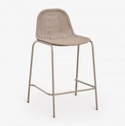 Banqueta Alta De Jardim Empilhável Em Rattan Sintético Reiven Moka Brown & ↑65 Cm - Sklum