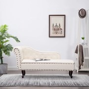 Chaise longue couro artificial branco nata