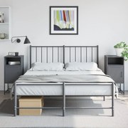 vidaXL Mesas de cabeceira 2 pcs 36x39x78 cm aço antracite