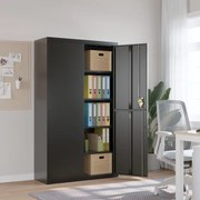 vidaXL Arquivador 105x40x180 cm aço preto