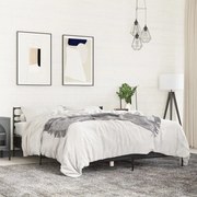 vidaXL Estrutura de cama 150x200 cm derivados de madeira/metal preto