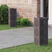 vidaXL Luz Solar LED de Caminho 2 pcs Preto Aço Laminado a Frio