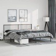 vidaXL Estrutura de cama com cabeceira 193x203 cm metal preto