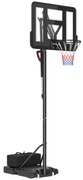SPORTNOW Tabela de Basquetebol de Exterior com Altura Ajustável Suporte Rodas Base Recarregável e Bolsa de Peso 90x60x305 cm Preto | Aosom Portugal