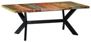 vidaXL Mesa de jantar 200x100x75 cm madeira recuperada maciça