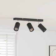 vidaXL Foco de Teto 3 Direções Ajustável Preto GU10 da