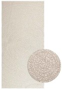 vidaXL Tapete ZIZUR creme 100x200cm aspeto de juta interior e exterior