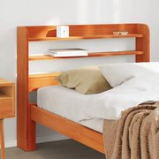 vidaXL Cabeceira com prateleiras 75 cm pinho maciço castanho-mel