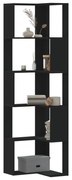 vidaXL Estante canto 5 prateleiras 50x50x179 cm deriv. madeira preto