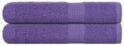 vidaXL Toalhas 2 pcs 100x200 cm 360 gsm 100% algodão roxo