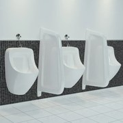 vidaXL Divisória de privacidade p/ urinol de parede cerâmica branco
