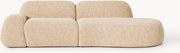 Módulo com chaise longue em bouclé Wolke (3 lugares)