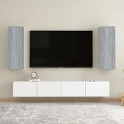 vidaXL Armários TV 2pcs 30,5x30x90cm madeira proc. cor sonoma cinzento