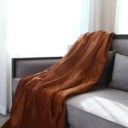 Manta aquecida Coral Fleece 180 x 130 cm Castanho