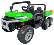 Carro elétrico para crianças Todo terreno Pick-up Racing 24V 2.4G, Rodas Borracha, Assento Couro sintético Verde