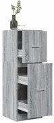 vidaXL Armário boticário 40x41x118 cm deriv. madeira cinzento sonoma