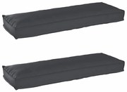 vidaXL Almofadas para Paletes - 2 peças, Preto, 120 x 40 x 8 cm, Tecido Oxford.