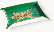 Tabuleiro decorativo em porcelana com ouro Tiger
