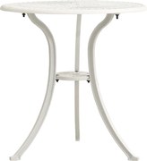 vidaXL Mesa de jardim 62x62x65 cm alumínio fundido branco