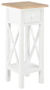 vidaXL Mesa lateral 27x27x65,5 cm madeira branco