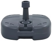 vidaXL Base para guarda-sol portável com areia/água cinzento
