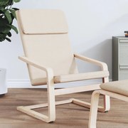 vidaXL Cadeira de descanso tecido cor creme