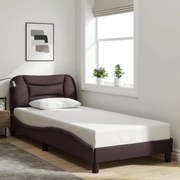 vidaXL Estrutura de cama sem colchão 80x200 cm tecido castanho-escuro