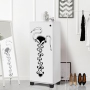 Sapateira Filinta – Branco/Preto – 50 cm x 127 cm x 38 cm