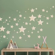 Autocolantes de parede para quarto de criança - Estrelas em cores neutras