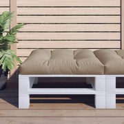 vidaXL Almofadão sofá de paletes 80x80x12 cm tecido cinza-acastanhado