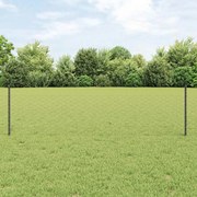 Postes de Cerca vidaXL 5 pcs Canal U Cinza 60 cm Aço