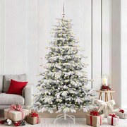 vidaXL Árvore de Natal Articulada Artificial Branco 240 cm PE e PVC