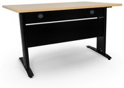 Secretária de Escritório 1600x800x750mm Soho – Preto / Faia