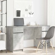 Escrivaninha vidaXL Cinza Concreto 140x49x76 cm Madeira Composta