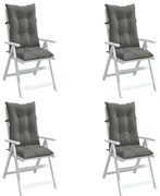 vidaXL Almofadões para cadeiras altas 4 pcs mesclado tecido