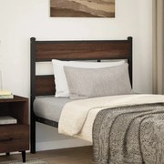 vidaXL Cabeceira de cama 80 cm derivados madeira/aço carvalho castanho
