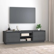 vidaXL Móvel de TV 140x35x40 cm madeira de pinho maciça cinzento
